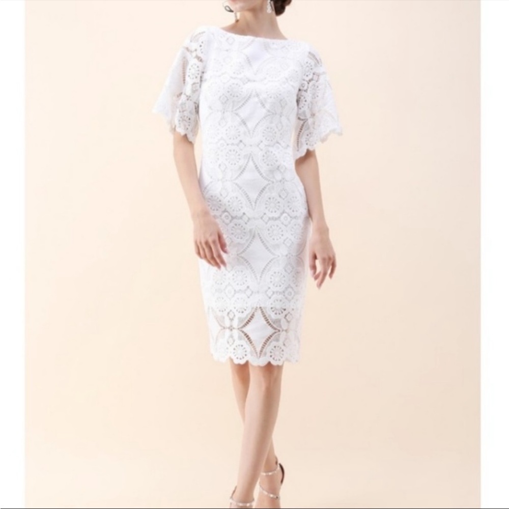 Chicwish White Crochet Dress